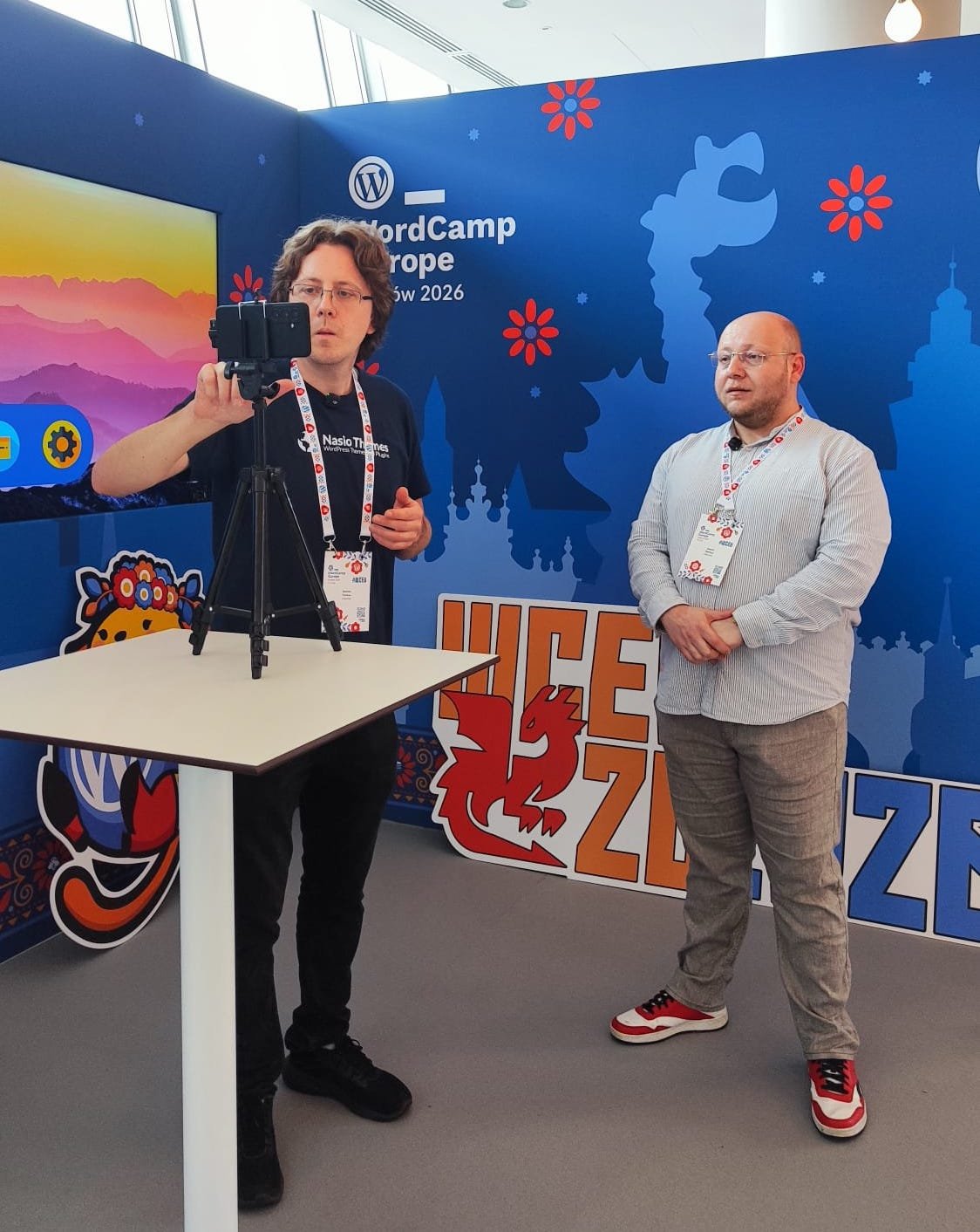 With Atanas Yonkov, before a quick interview