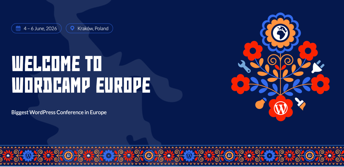 Daniel Stanica will participate in WordCamp Europe 2026, Krakow, Poland.