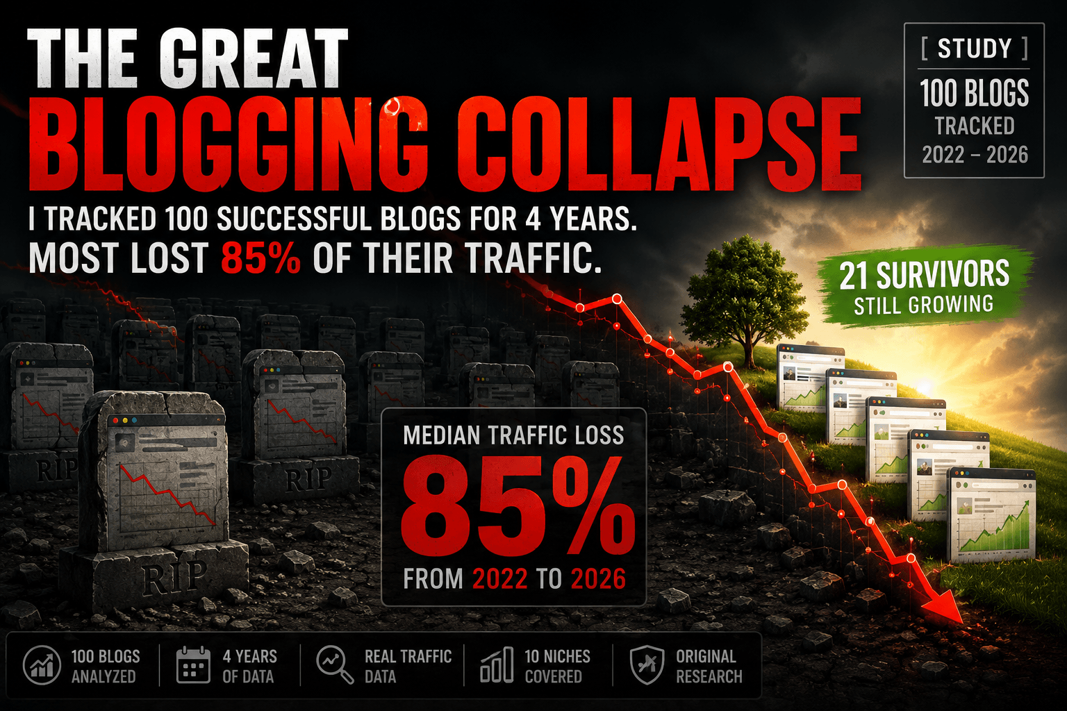The Great Blogging Collapse: What Happened to 100 Successful Blogs? [Study]