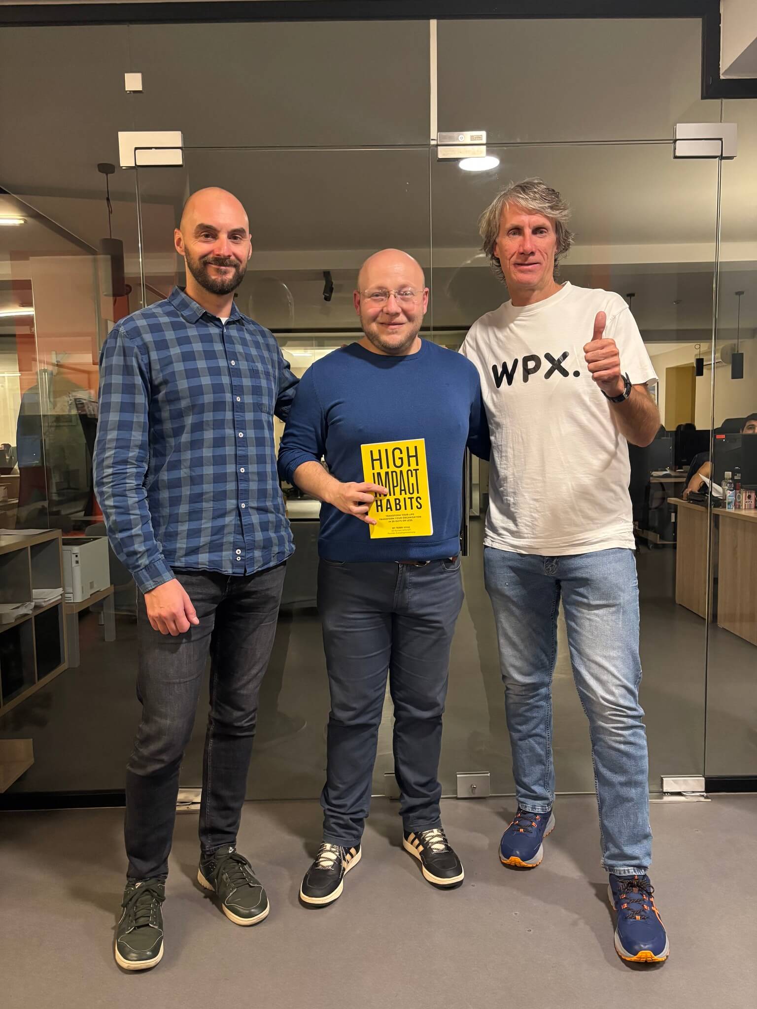 With Georgi Petrov and Terry Kyle at WPX office
