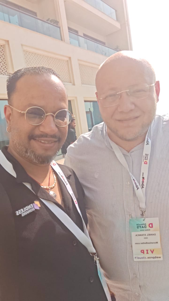 With Vicky Hissaria, the Founder of EndlessDomains at Domain Days Dubai 2025